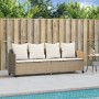 Lounger with beige synthetic rattan cushions by vidaXL, Loungers - Ref: Foro24-368348, Price: 235,99 €, Discount: %