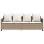 Lounger with beige synthetic rattan cushions by vidaXL, Loungers - Ref: Foro24-368348, Price: 235,99 €, Discount: %