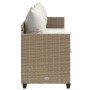 Tumbona con cojines ratán sintético beige de vidaXL, Tumbonas - Ref: Foro24-368348, Precio: 235,15 €, Descuento: %