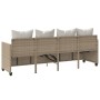 Lounger with beige synthetic rattan cushions by vidaXL, Loungers - Ref: Foro24-368348, Price: 235,99 €, Discount: %