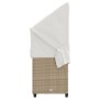 Tumbona con capota y cojines ratán sintético beige de vidaXL, Tumbonas - Ref: Foro24-368357, Precio: 273,85 €, Descuento: %