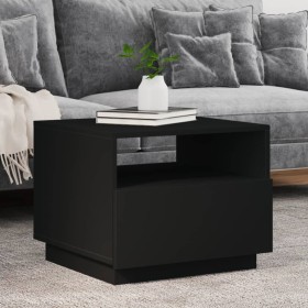 Mesa de centro con luces LED negro 50x49x40 cm de vidaXL, Mesas de centro - Ref: Foro24-839827, Precio: 78,99 €, Descuento: %