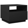 Mesa de centro con luces LED negro 50x49x40 cm de vidaXL, Mesas de centro - Ref: Foro24-839827, Precio: 80,37 €, Descuento: %