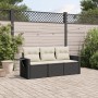 Set Gartensofas mit Kissen 3 Stück synthetisches Rattan schwarz von vidaXL, Gartensets - Ref: Foro24-3252193, Preis: 218,70 €...