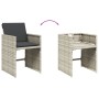 Set comedor de jardín 9 pzas cojines ratán sintético gris claro de vidaXL, Conjuntos de jardín - Ref: Foro24-3211199, Precio:...