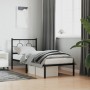 Bed frame with black metal headboard 80x200 cm by vidaXL, Beds and slatted bases - Ref: Foro24-376217, Price: 61,99 €, Discou...