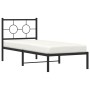 Estructura de cama con cabecero metal negro 80x200 cm de vidaXL, Camas y somieres - Ref: Foro24-376217, Precio: 61,99 €, Desc...