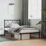 Estructura de cama con cabecero metal negro 100x190 cm de vidaXL, Camas y somieres - Ref: Foro24-376220, Precio: 66,40 €, Des...