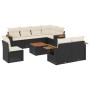 8-piece garden sofa set and black synthetic rattan cushions by vidaXL, Garden sets - Ref: Foro24-3259410, Price: 595,07 €, Di...