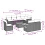 8-piece garden sofa set and black synthetic rattan cushions by vidaXL, Garden sets - Ref: Foro24-3259410, Price: 595,07 €, Di...