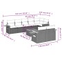 8-teiliges Gartensofa-Set und schwarze synthetische Rattankissen von vidaXL, Gartensets - Ref: Foro24-3259396, Preis: 595,44 ...