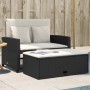 2-Sitzer-Gartensofa mit schwarzen Kissen aus synthetischem Rattan von vidaXL, Outdoor-Sofas - Ref: Foro24-365131, Preis: 271,...