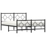 Estructura de cama cabecero y estribo metal negro 135x190 cm de vidaXL, Camas y somieres - Ref: Foro24-376243, Precio: 116,99...