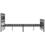 Black metal headboard and footboard bed frame 180x200 cm by vidaXL, Beds and slatted bases - Ref: Foro24-376248, Price: 132,7...