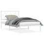 Estructura de cama de metal con cabecero blanco 100x190 cm de vidaXL, Camas y somieres - Ref: Foro24-376269, Precio: 71,99 €,...