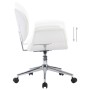 White synthetic leather swivel dining chair by vidaXL, dining chairs - Ref: Foro24-287392, Price: 160,10 €, Discount: %