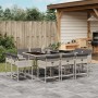 11-piece garden dining set with gray synthetic rattan cushions by vidaXL, Garden sets - Ref: Foro24-3211391, Price: 612,38 €,...