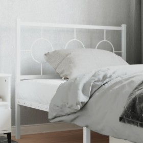 Cabecero de metal blanco 100 cm de vidaXL, Cabeceros y pies de cama - Ref: Foro24-376304, Precio: 34,99 €, Descuento: %