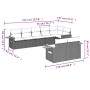 Set aus 8-teiligen Gartensofas und Kissen Kunstrattan schwarz von vidaXL, Gartensets - Ref: Foro24-3259389, Preis: 552,93 €, ...