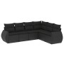 6-piece garden sofa set with black synthetic rattan cushions by vidaXL, Garden sets - Ref: Foro24-3253742, Price: 417,21 €, D...