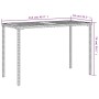 Garden table with gray PE rattan wood surface 115x54x74 cm by vidaXL, Garden tables - Ref: Foro24-365076, Price: 77,40 €, Dis...