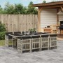 Garten Esszimmer Set 9-tlg Kissen synthetisches Rattan hellgrau von vidaXL, Gartensets - Ref: Foro24-3210923, Preis: 655,99 €...