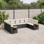 Set de sofás de jardín 8 piezas y cojines ratán sintético negro de vidaXL, Conjuntos de jardín - Ref: Foro24-3259515, Precio:...