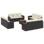 Set aus Gartensofas und Kissen 13 Stück synthetisches Rattan schwarz von vidaXL, Gartensets - Ref: Foro24-3258241, Preis: 887...