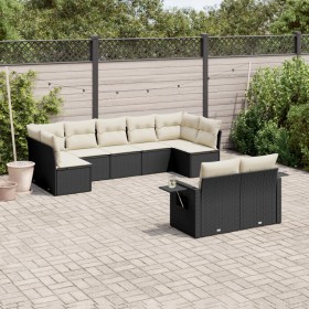 Set aus 8-teiligen Gartensofas und Kissen Kunstrattan schwarz von vidaXL, Gartensets - Ref: Foro24-3252953, Preis: 581,90 €, ...