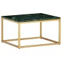 Real stone coffee table green marble texture 60x60x35 cm by vidaXL, Coffee table - Ref: Foro24-286440, Price: 144,41 €, Disco...