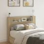 Bed headboard with LED light Sonoma oak 140x16.5x103.5 cm by vidaXL, Headboards and footboards - Ref: Foro24-839247, Price: 8...