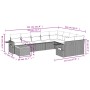 Set Gartensofas 10 Stück Kissen synthetisches Rattan schwarz von vidaXL, Gartensets - Ref: Foro24-3257057, Preis: 607,02 €, R...