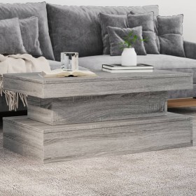 Gray Sonoma LED coffee table 90x50x40 cm by vidaXL, Coffee table - Ref: Foro24-839852, Price: 102,29 €, Discount: %