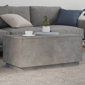 LED light gray concrete coffee table 90x50x40 cm by vidaXL, Coffee table - Ref: Foro24-839878, Price: 79,24 €, Discount: %