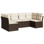 Set of 6 garden sofas and brown synthetic rattan cushions by vidaXL, Garden sets - Ref: Foro24-3217393, Price: 391,88 €, Disc...