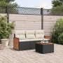 4-piece garden sofa set with black synthetic rattan cushions by vidaXL, Garden sets - Ref: Foro24-3259844, Price: 268,95 €, D...