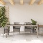 Garden table with grey PE rattan and glass surface, 190x90x75 cm. by vidaXL, Garden tables - Ref: Foro24-365538, Price: 188,3...