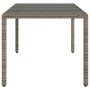 Garden table with grey PE rattan and glass surface, 190x90x75 cm. by vidaXL, Garden tables - Ref: Foro24-365538, Price: 188,3...