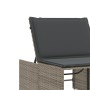 Sun loungers with small table, 2 units, synthetic gray rattan by vidaXL, Loungers - Ref: Foro24-368424, Price: 184,57 €, Disc...