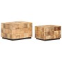 Couchtische 2 Stück Blockdesign raues Mangoholz von vidaXL, Couchtisch - Ref: Foro24-286435, Preis: 188,29 €, Rabatt: %