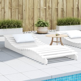 Solid pine wood white sun lounger 205x80x31.5 cm by vidaXL, Loungers - Ref: Foro24-832585, Price: 101,99 €, Discount: %