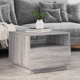 Gray Sonoma LED coffee table 50x49x40 cm by vidaXL, Coffee table - Ref: Foro24-839831, Price: 75,99 €, Discount: %