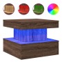 LED light coffee table in brown oak, 50x50x40 cm by vidaXL, Coffee table - Ref: Foro24-839846, Price: 70,06 €, Discount: %