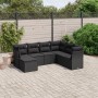 7-piece garden dining set with black synthetic rattan cushions by vidaXL, Garden sets - Ref: Foro24-3263211, Price: 438,58 €,...