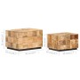 Couchtische 2 Stück Blockdesign raues Mangoholz von vidaXL, Couchtisch - Ref: Foro24-286435, Preis: 188,29 €, Rabatt: %