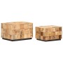 Couchtische 2 Stück Blockdesign raues Mangoholz von vidaXL, Couchtisch - Ref: Foro24-286435, Preis: 188,29 €, Rabatt: %