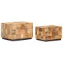 Couchtische 2 Stück Blockdesign raues Mangoholz von vidaXL, Couchtisch - Ref: Foro24-286435, Preis: 188,29 €, Rabatt: %