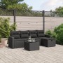 6-piece garden sofa set with black synthetic rattan cushions by vidaXL, Garden sets - Ref: Foro24-3263471, Price: 335,99 €, D...