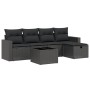 6-piece garden sofa set with black synthetic rattan cushions by vidaXL, Garden sets - Ref: Foro24-3263471, Price: 335,99 €, D...