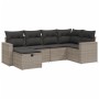 Set mit 6 Gartenmöbeln und Kissen synthetisches Rattangrau von vidaXL, Gartensets - Ref: Foro24-3263486, Preis: 403,27 €, Rab...